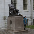315-0604 Posing with Statue of John Harvard.jpg